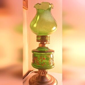 Vintage 14" Oil Lamp From Hong Kong